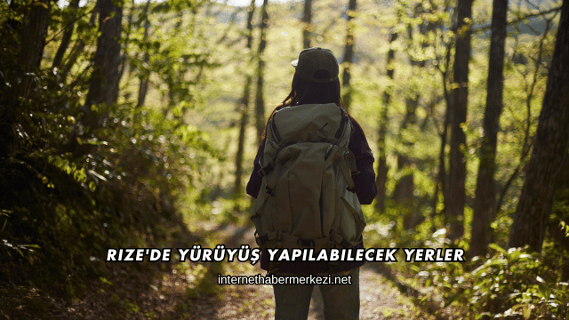 Rize'de Yürüyüş Yapılabilecek Yerler